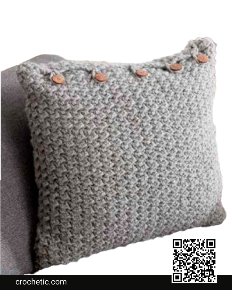 Crochet Crunch Stitch Pillow - Crochet Pattern