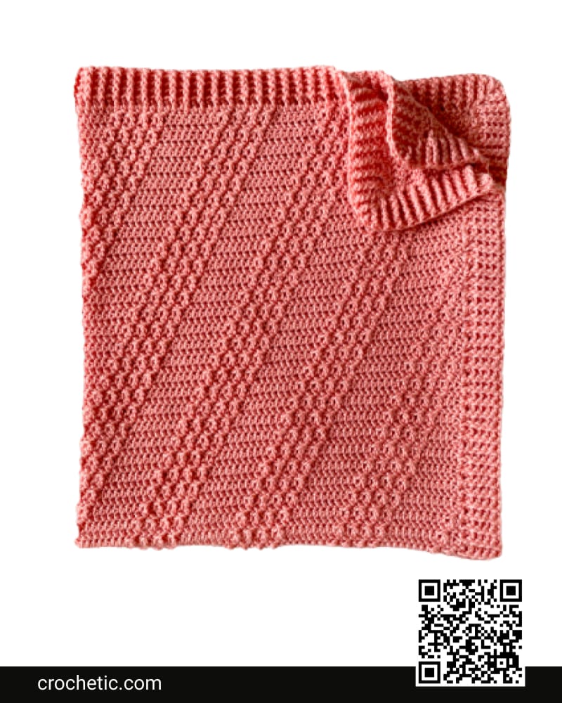 Diagonal Stripes Crochet Blanket - Crochet Pattern