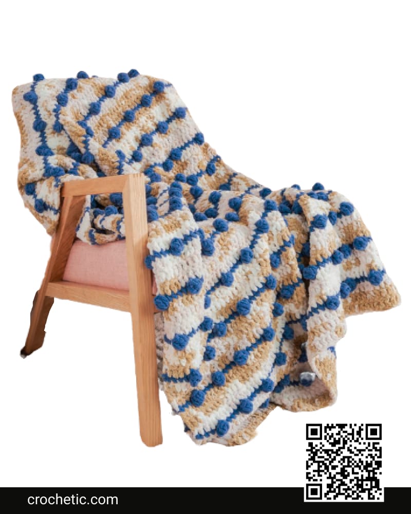 Crochet Pin Stripes Blanket - Crochet Pattern
