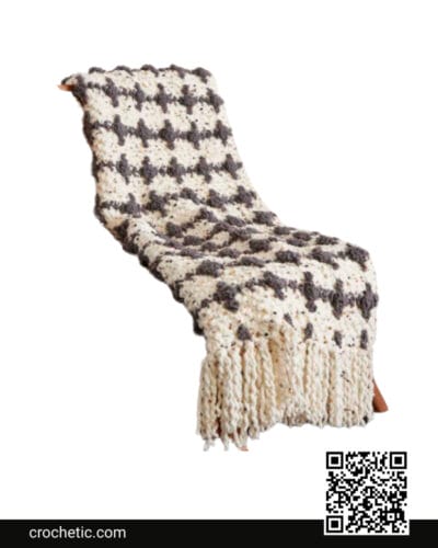 Bobble Grid Crochet Blanket - Crochet Pattern