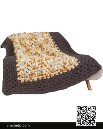 Center Outwards Crochet Blanket - Crochet Pattern