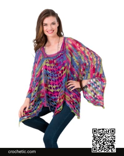 Light & Lacy Poncho - Crochet Pattern