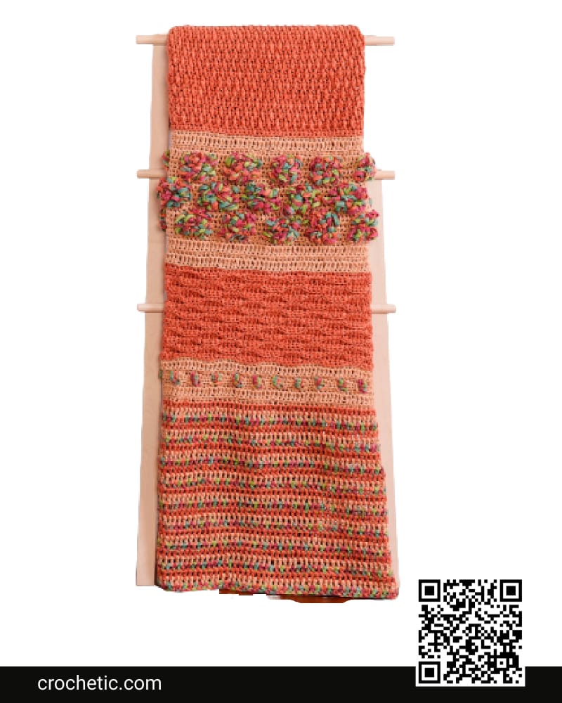 Stripes & Loops Crochet Blanket - Crochet Pattern