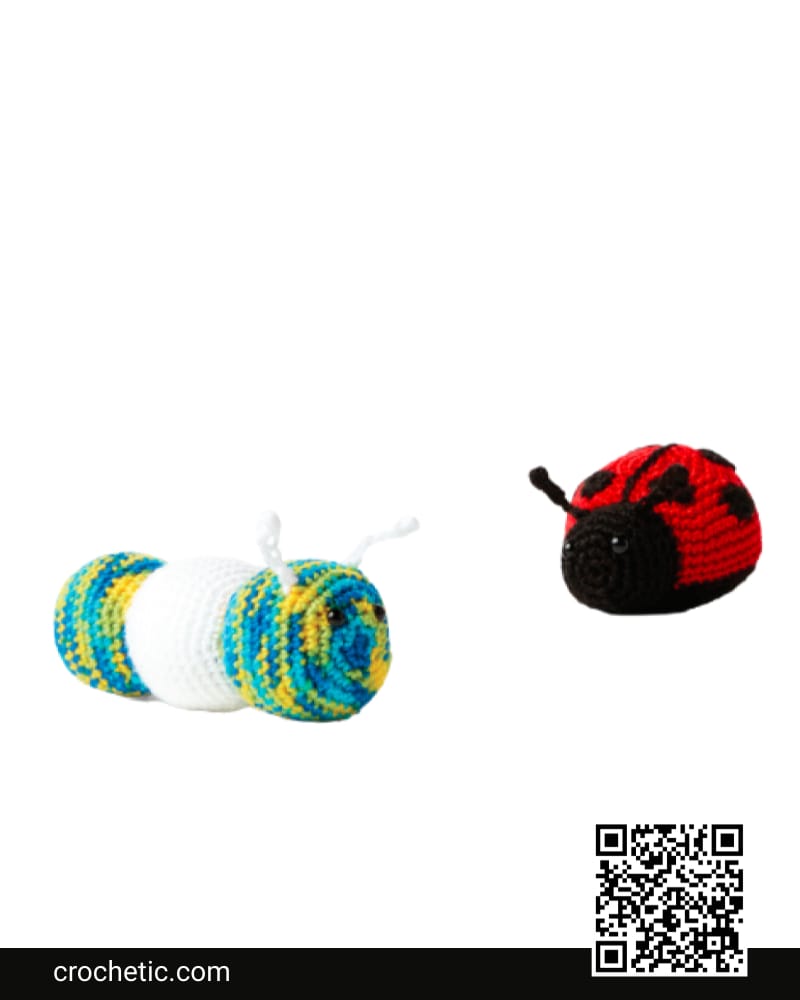 Crochet Caterpillar And Ladybug - Crochet Pattern