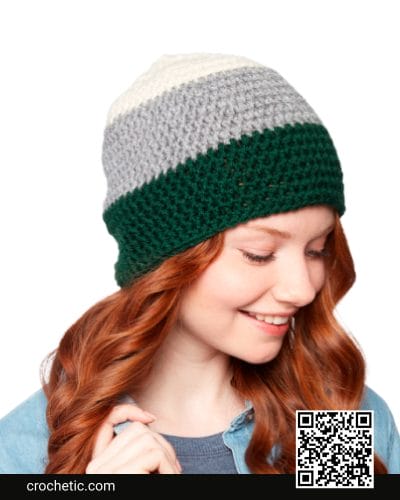 Bold Stripe Crochet Hat - Crochet Pattern