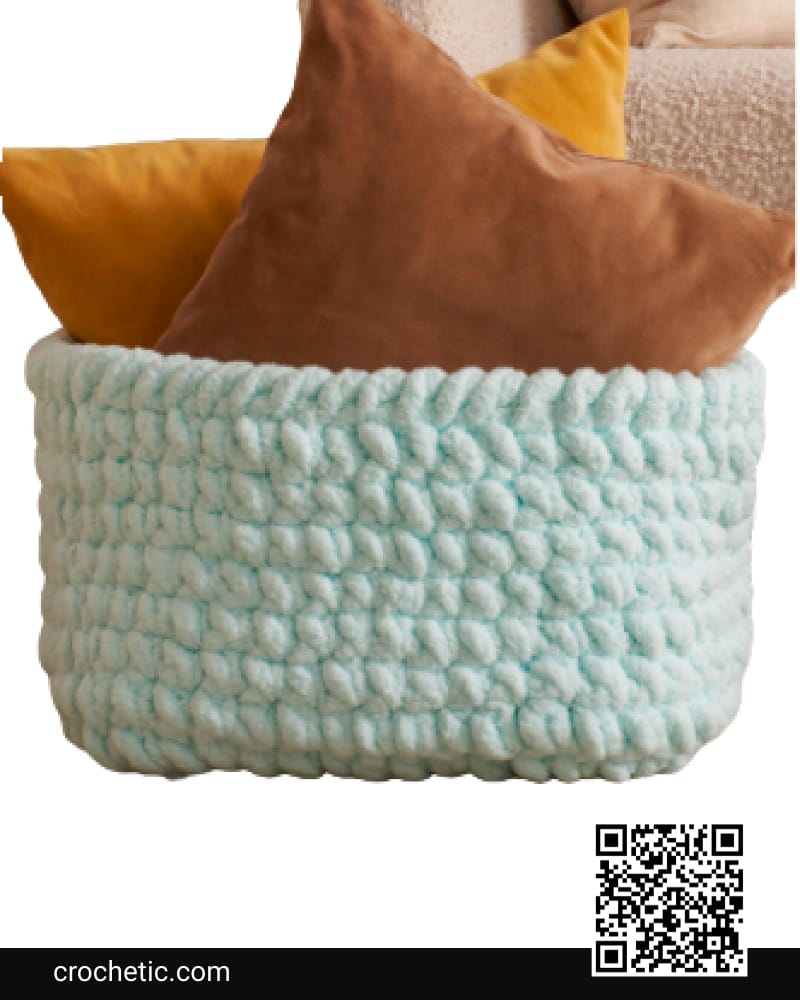 Square Bottom Crochet Basket Version 1 - Crochet Pattern