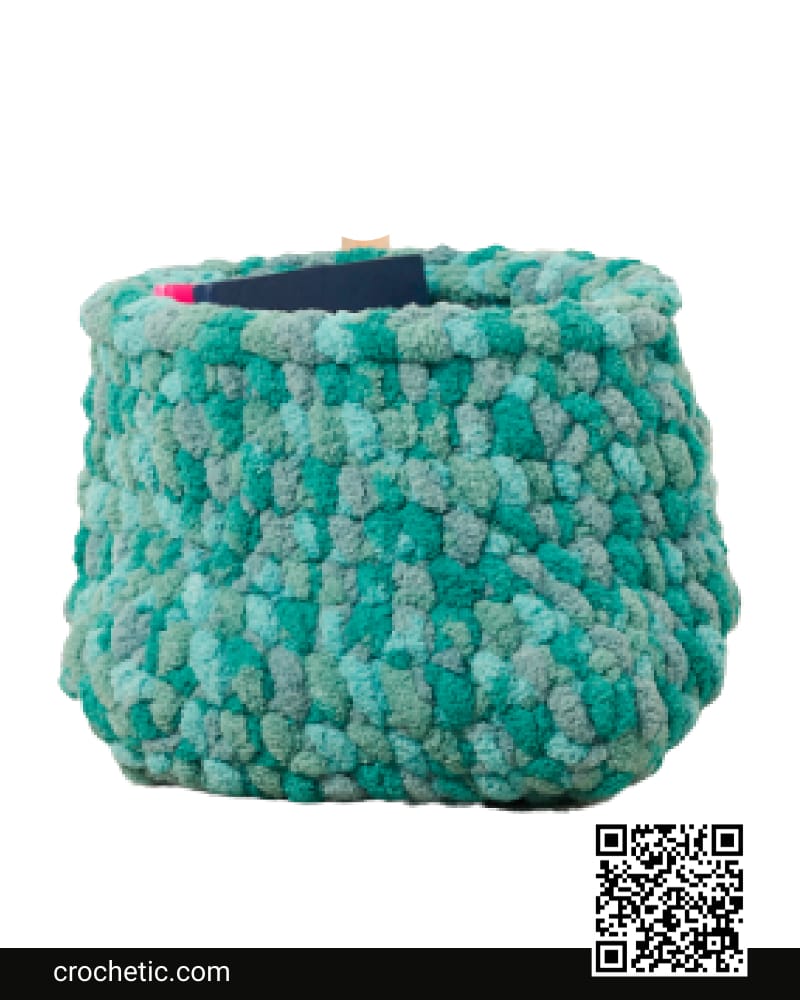 Square Bottom Crochet Basket Version 2 - Crochet Pattern
