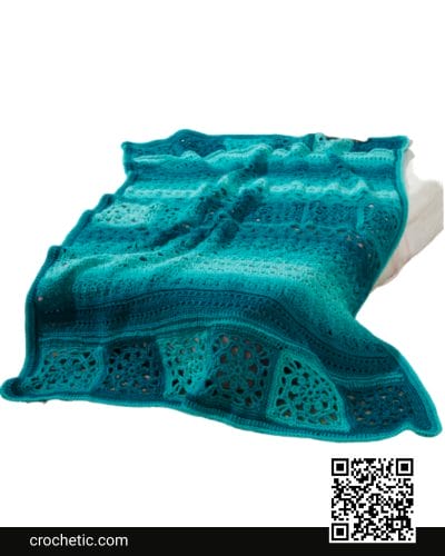 Ombre Motif Sampler Crochet Blanket - Crochet Pattern