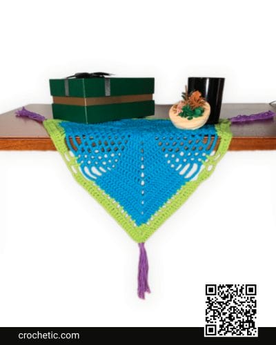 Colorful Triangular Doily - Crochet Pattern