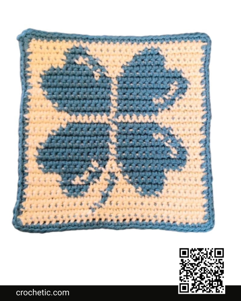 Crochet Pattern Coaster Clover - Crochet Pattern
