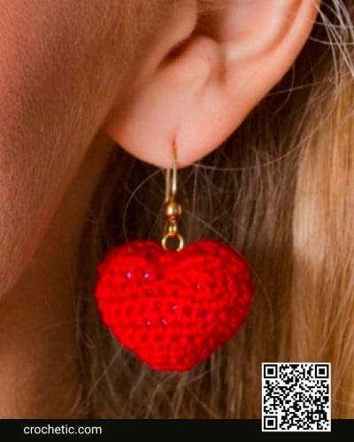 Be Still My Heart Earrings - Crochet Pattern