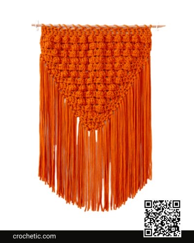 Popping Fringe Crochet Wall Hanging - Crochet Pattern