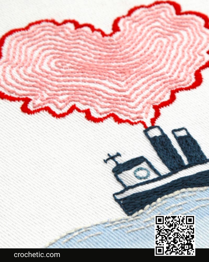 Embroidery Tutorial Steamboat - Crochet Pattern