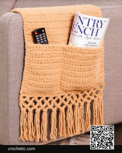 Hide-Away Crochet Sofa Caddy - Crochet Pattern
