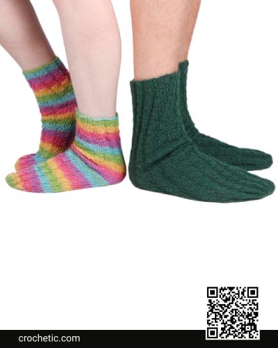 Twisted Tube Socks - Crochet Pattern