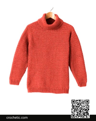 Adult’S Crochet Turtleneck Pullover Version 2 - Crochet Pattern