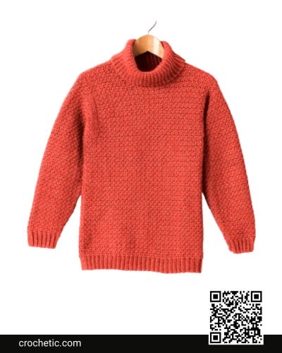 Adult’S Crochet Turtleneck Pullover Version 2 - Crochet Pattern