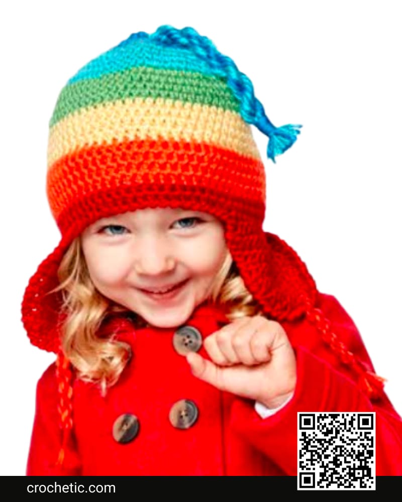 Rainbow Crochet Hat - Crochet Pattern