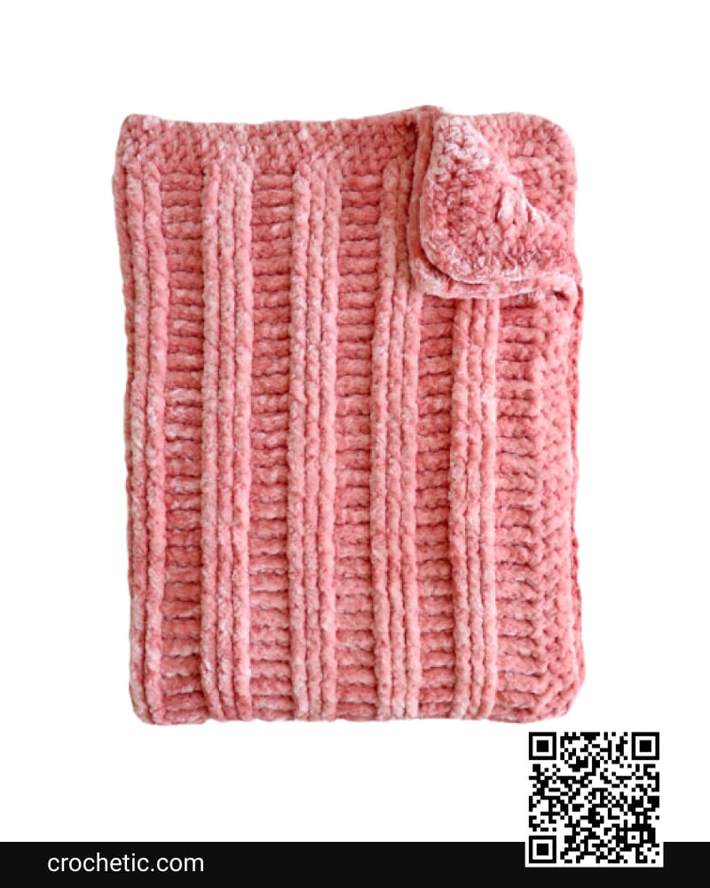 Velvet Post Lines Crochet Throw - Crochet Pattern