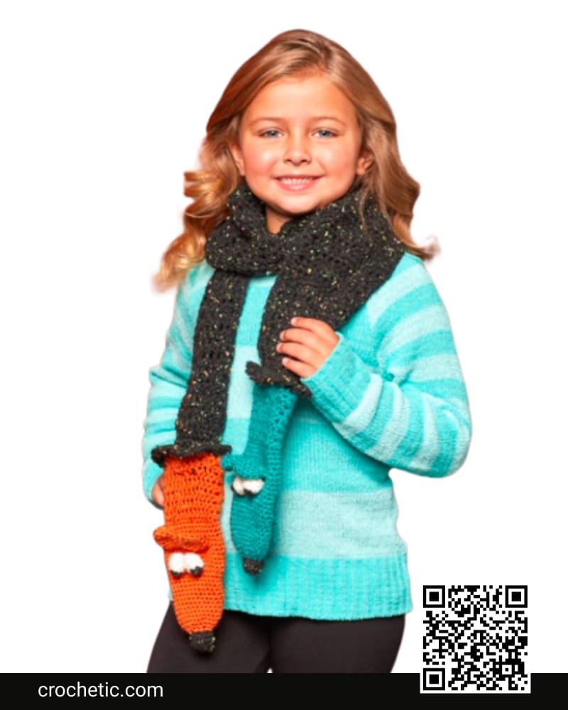 Childs’ Puppet Scarf - Crochet Pattern