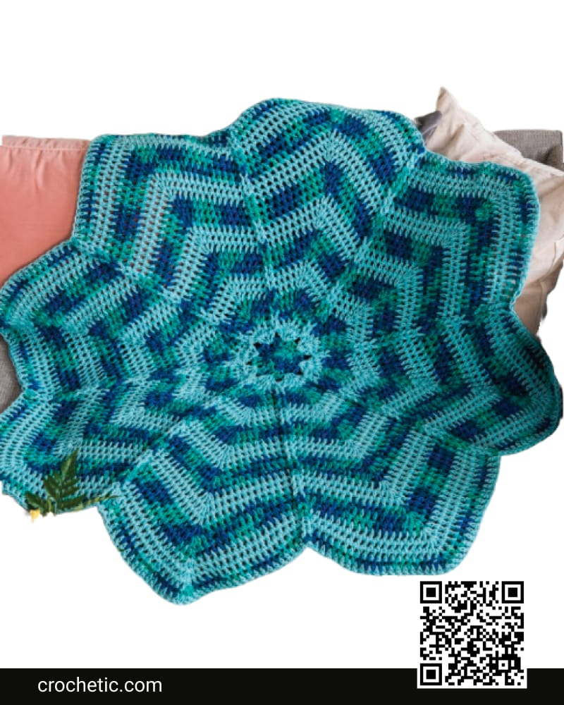 Crochet Big Bloom Theory Blanket - Crochet Pattern