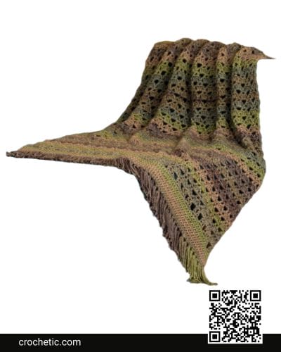 Stacking Triangles Lacy Crochet Blanket - Crochet Pattern