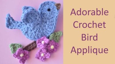 Adorable Crochet Bird Applique - Free Pattern
