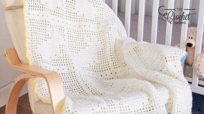 Bunny Filet Crochet Baby Blanket - Free Pattern