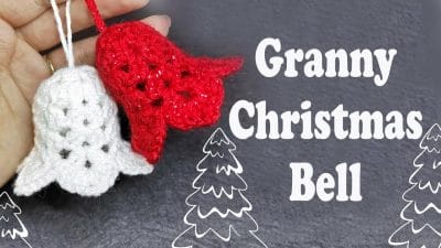 Christmas Crochet Bell Ornament - Free Pattern