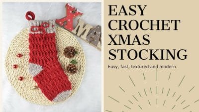  Christmas Crochet Socks Tutorial - Free Pattern