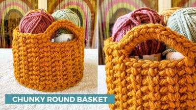 Chunky Round Crochet Basket Tutorial - Free Pattern