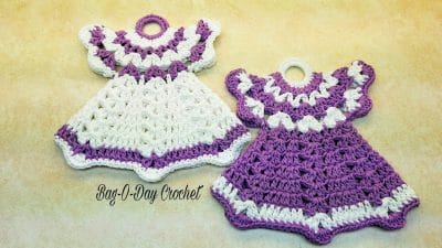 Crochet A Pair Of Vintage Dress - Free Pattern