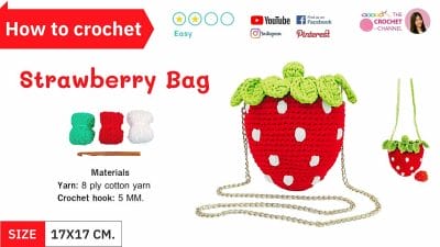 Crochet A Sweet Strawberry Bag - Free Pattern
