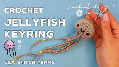 Crochet Amigurumi Jellyfish Keychain - Free Pattern