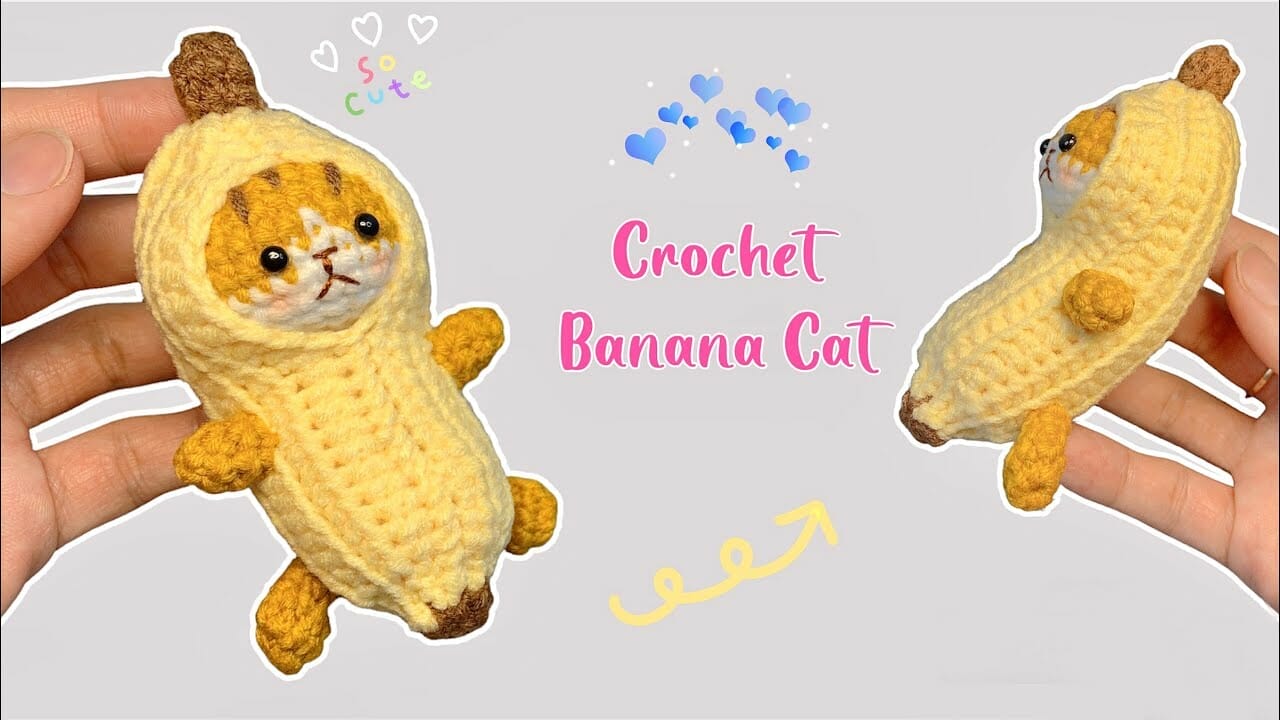 Crochet Banana Cat - Free Pattern
