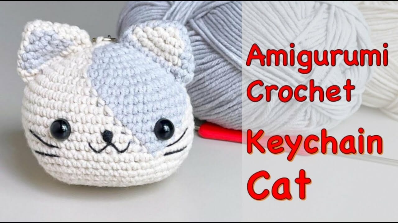 Crochet Cat Keychain - Free Pattern
