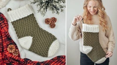 Crochet Christmas Stocking Tutorial - Free Pattern