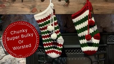 Crochet Christmas Stocking With Any Yarn - Free Pattern