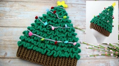 Crochet Christmas Tree Hat Tutorial - Free Pattern