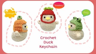 Crochet Duck Keychain - Free Pattern