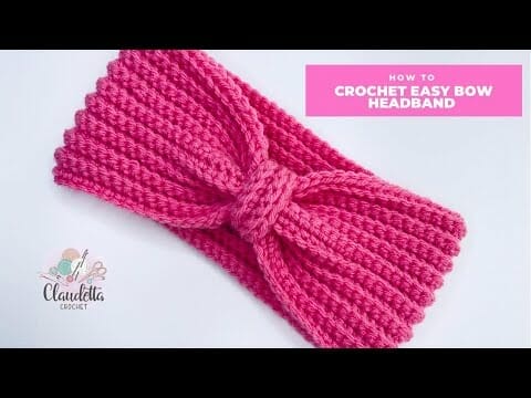 Crochet Easy Bow Headband - Free Tutorial
