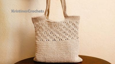 Crochet Easy Tote Shoulder Market Bag - Free Pattern