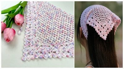 Crochet Floral Bandana Tutorial - Free Pattern
