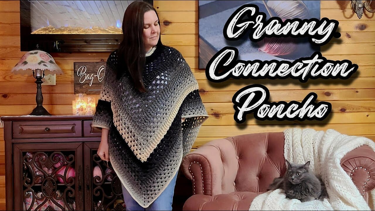 Crochet Granny Connection Poncho Tutorial - Free Pattern