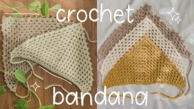 Crochet Granny Triangle Bandana - Free Pattern