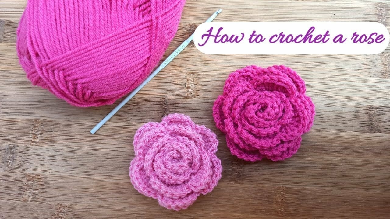 Crochet Rose Flower for Beginners - Free Pattern