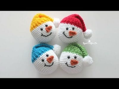 Crochet Snowman Head - Free Pattern