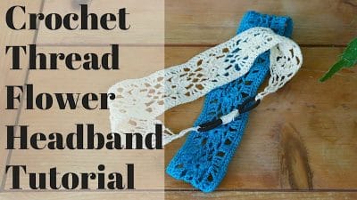 Crochet Thread Flower Headband - Free Pattern