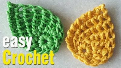 Crochet Tunisian Leaf for Beginners - Free Pattern
