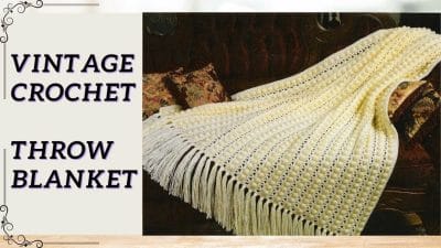Crochet Vintage Textured V-stitch Throw Blanket - Free Pattern
